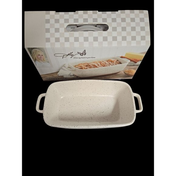 Dolly Parton Speckled Stoneware Loaf Pan – 1.79qt – NIB Baking Dish - Picture 4 of 5